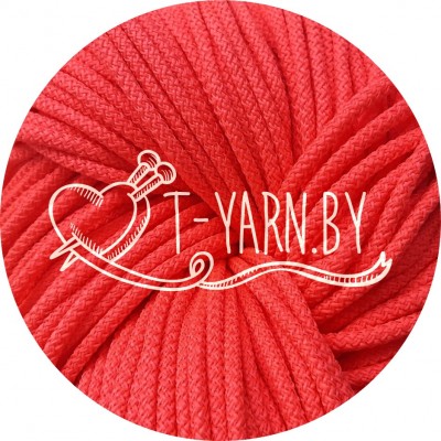 Полиэфирный шнур с сердечником, цвет Розовый Люминесцентный, 3мм, 200м, пасма